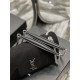 JAMIE MEDIUM CHAIN BAG "CARRÉ RIVE GAUCHE" IN SATIN AND LEATHER High