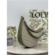 LOEWE Luna bag in Anagram jacquard and classic calfskin Green High