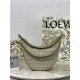 LOEWE Luna bag in Anagram jacquard and classic calfskin Green High