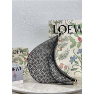 LOEWE Luna bag in Anagram jacquard and classic calfskin Black High