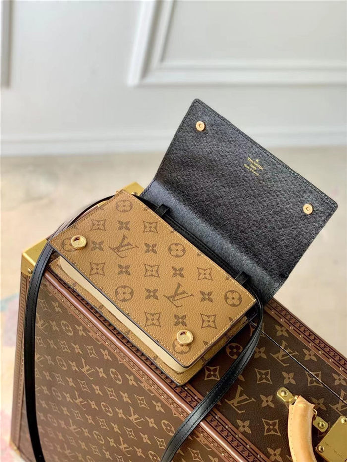 Louis Vuitton BOOK CHAIN WALLET Monogram Reverse coated canvas M81830 High