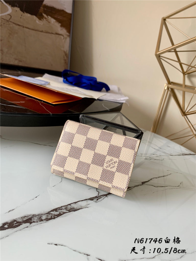 Louis Vuitton ENVELOPPE CARTE DE VISITE Damier Azur M63338 High