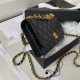 Chanel Wallet on Chain AP3019 Grained Calfskin & Gold-Tone Metal Black A