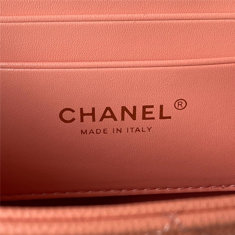 Chanel SMALL VANITY CASE Grained Calfskin & Gold-Tone Metal AS3729 Coral A