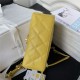 Chanel SMALL VANITY CASE Grained Calfskin & Gold-Tone Metal AS3729 Yellow A