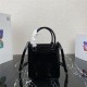 Prada Small brushed leather tote 1BA331 Black High