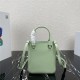 Prada Small brushed leather tote 1BA331 Green High