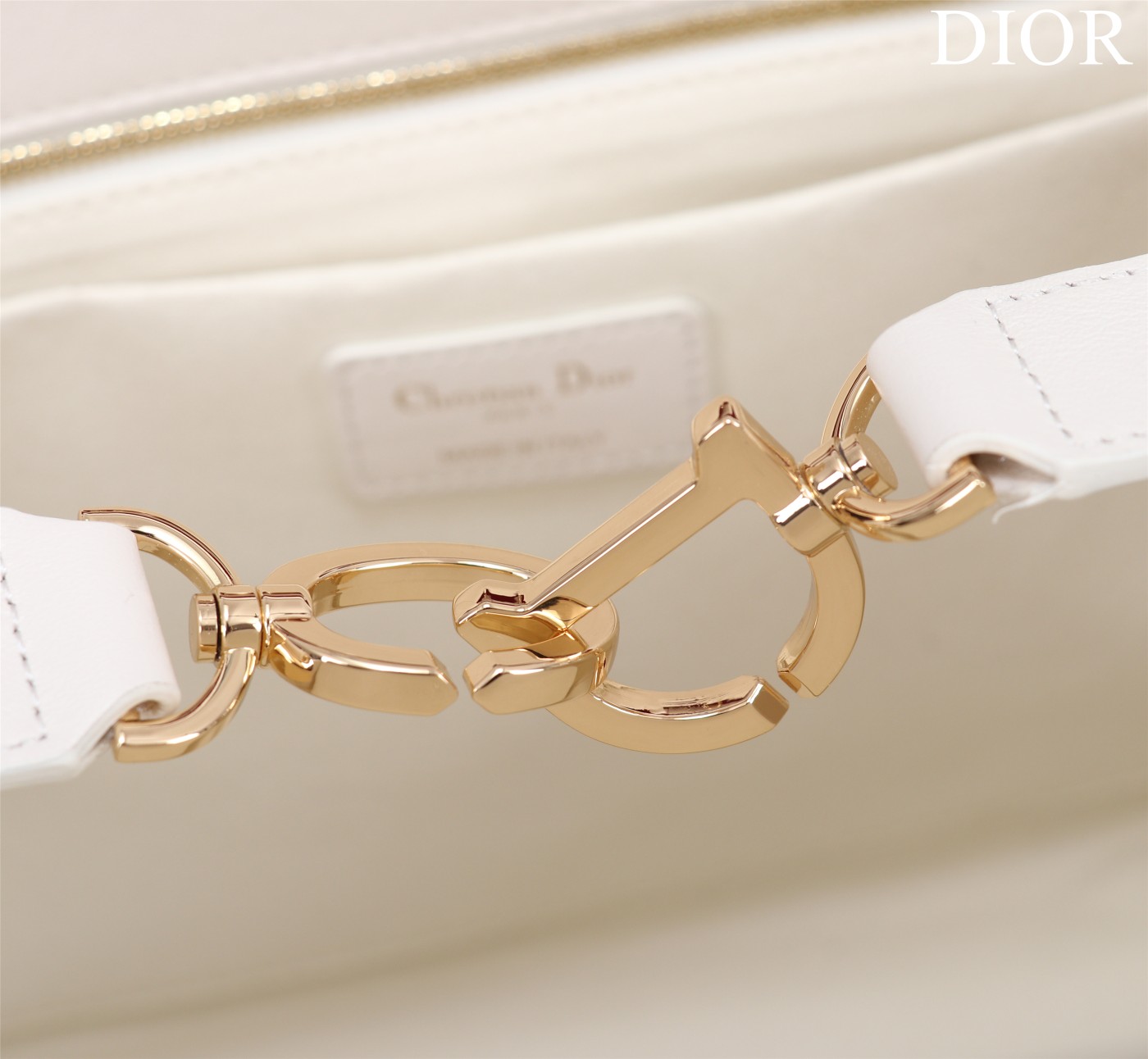 Dior LARGE SHOPPING TOTE Gold-Metal White High