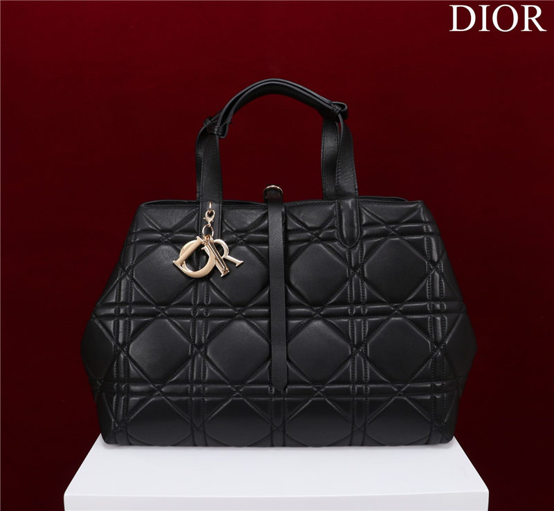 Dior LARGE SHOPPING TOTE Gold-Metal Black High