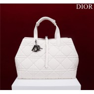 Dior LARGE SHOPPING TOTE Pewter-Metal White High