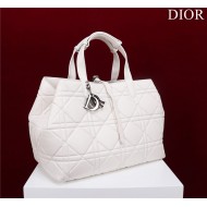 Dior LARGE SHOPPING TOTE Pewter-Metal White High