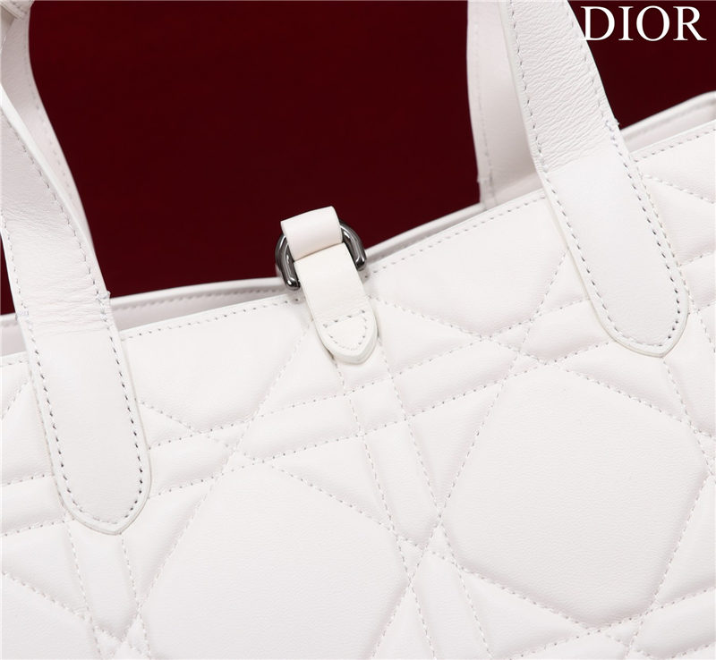 Dior LARGE SHOPPING TOTE Pewter-Metal White High