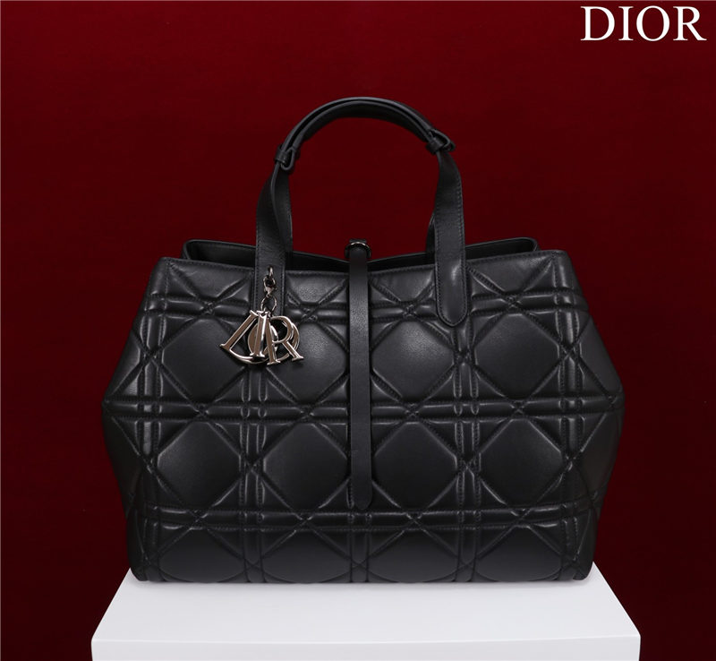 Dior LARGE SHOPPING TOTE Pewter-Metal Black High