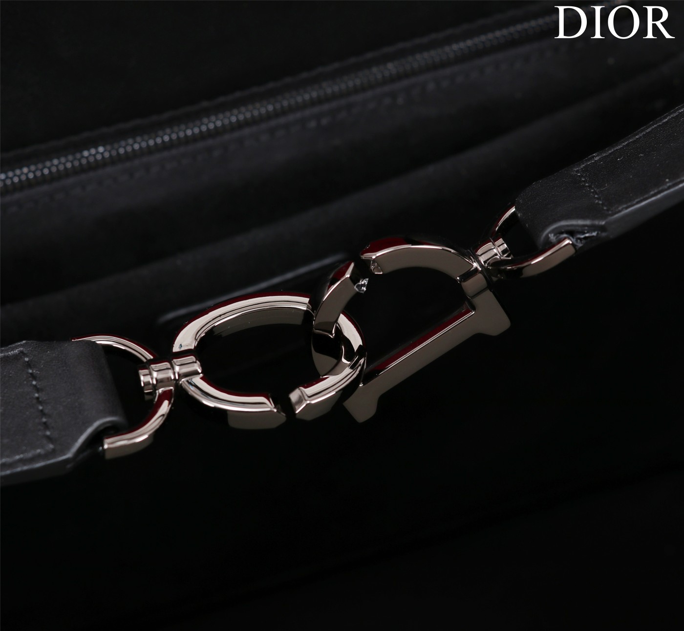 Dior LARGE SHOPPING TOTE Pewter-Metal Black High