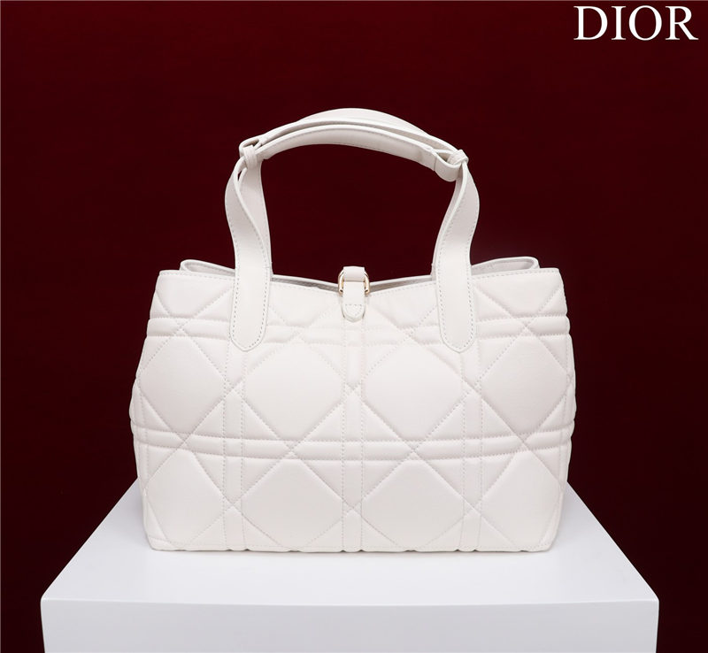 Dior SMALL SHOPPING TOTE Gold-Metal White High