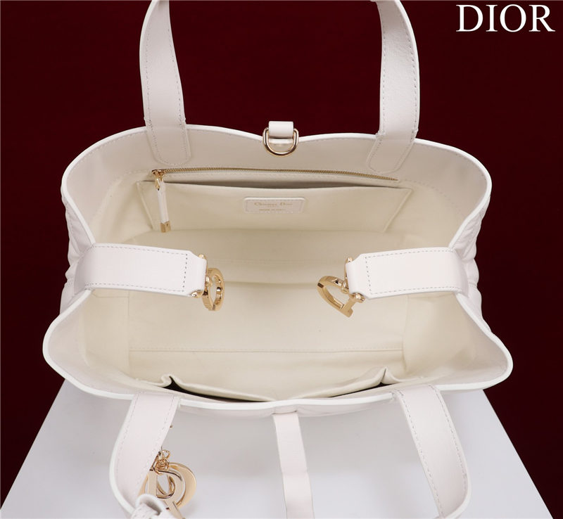 Dior SMALL SHOPPING TOTE Gold-Metal White High