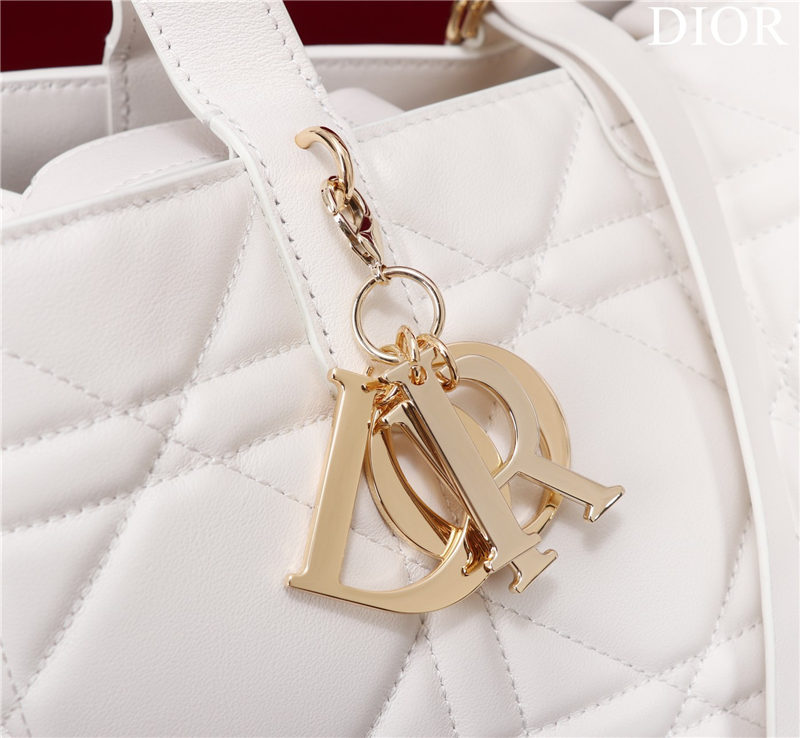 Dior SMALL SHOPPING TOTE Gold-Metal White High