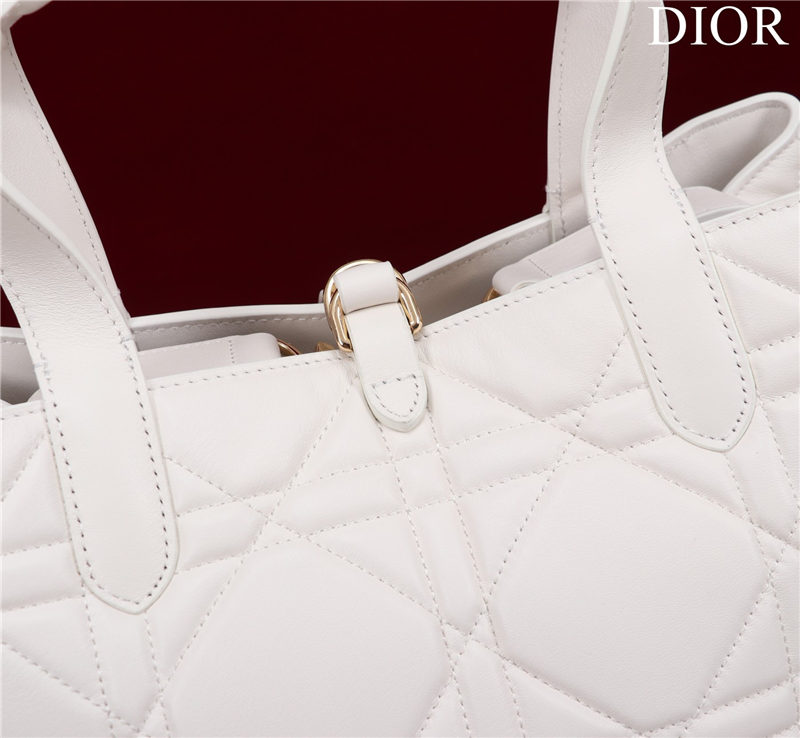 Dior SMALL SHOPPING TOTE Gold-Metal White High