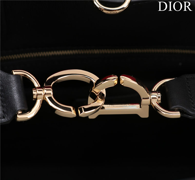 Dior SMALL SHOPPING TOTE Gold-Metal Black High