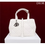 Dior SMALL SHOPPING TOTE Pewter-Metal White High