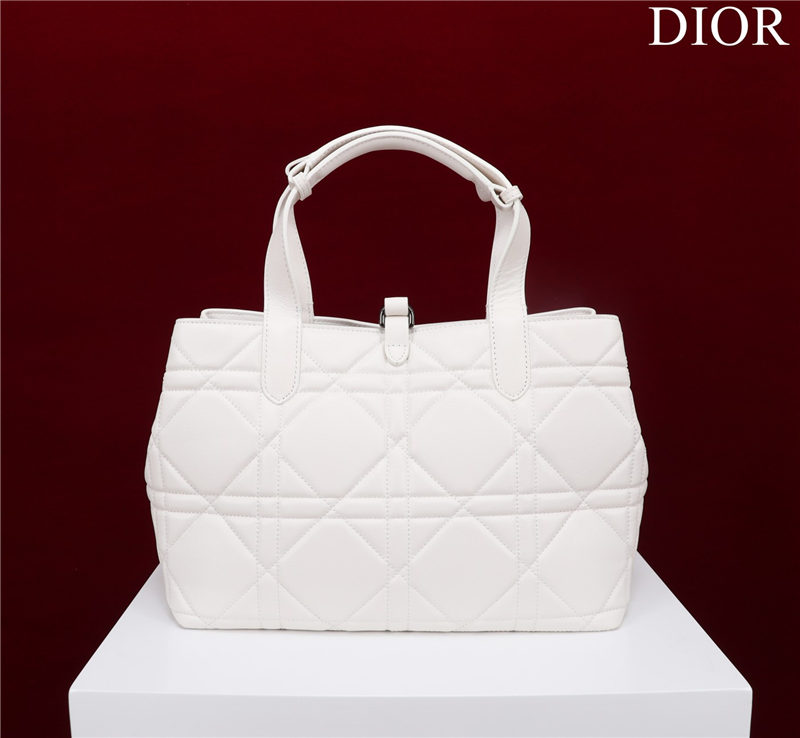 Dior SMALL SHOPPING TOTE Pewter-Metal White High