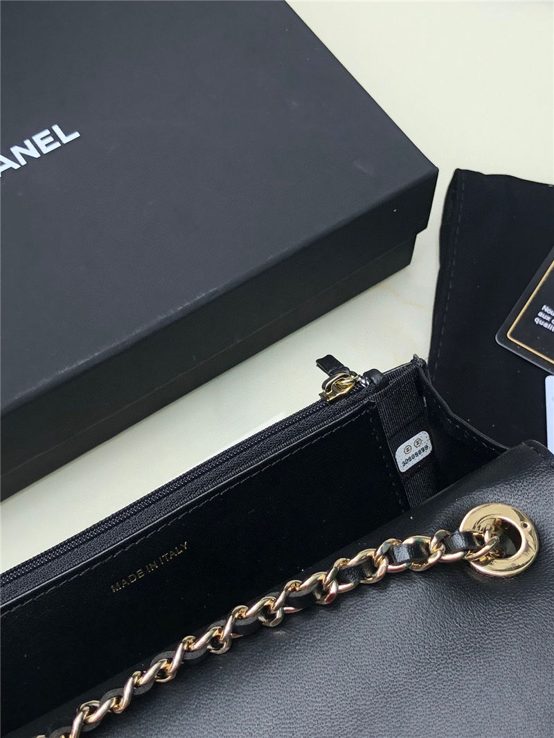 Chanel WALLET ON CHAIN AP2897 Lambskin & Gold-Tone Metal AP2897 Black A