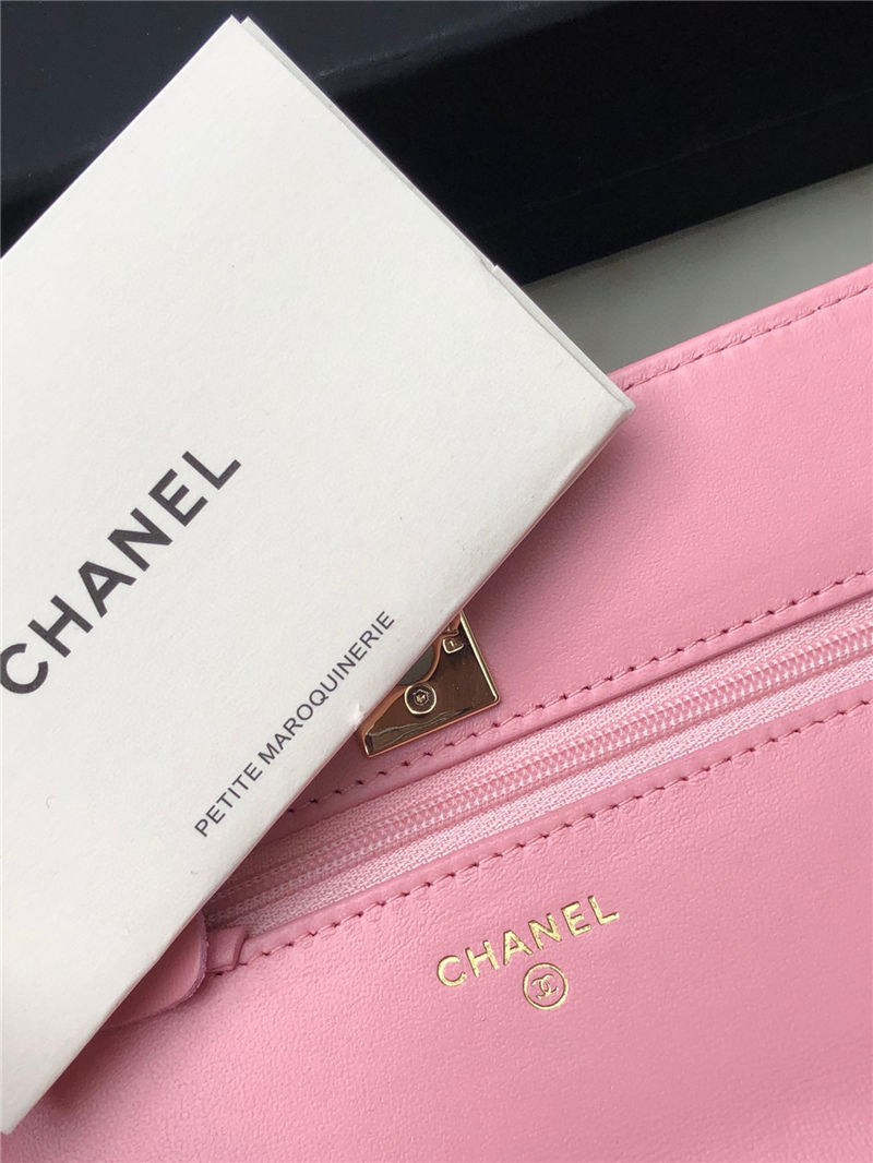 Chanel WALLET ON CHAIN AP2897 Lambskin & Gold-Tone Metal AP2897 Pink A