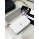 Chanel WALLET ON CHAIN Grained Calfskin & Gold-Tone Metal AP2897 White A