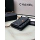 Chanel WALLET ON CHAIN Grained Calfskin & Gold-Tone Metal AP2897 Black A