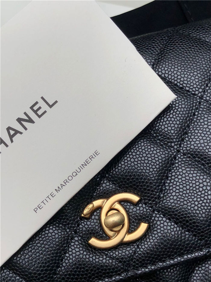 Chanel WALLET ON CHAIN AP2897 Grained Calfskin & Gold-Tone Metal AP2897 Black A