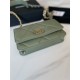 Chanel 19 WALLET ON CHAIN Shiny Lambskin, Gold/Silver-Tone & Ruthenium-Finish Metal Green A