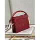 LADY DIOR TOP HANDLE DRAWSTRING MINI BAG Red High