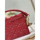 LADY DIOR TOP HANDLE DRAWSTRING MINI BAG Red High