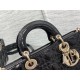 LADY D-JOY BAG MEDIUM Patent Cannage Calfskin Balck High