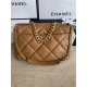 Maxi Chanel 19 Flap Bag Goatskin/Lambskin Caramel High