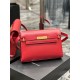 MANHATTAN SHOULDER BAG IN BOX SAINT LAURENT LEATHER Red High