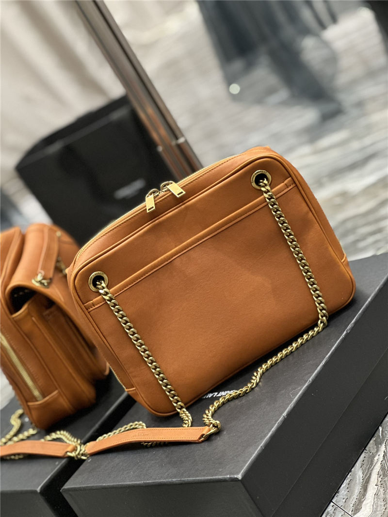 NIKI CAMERA BAG IN SMOOTH LEATHER Caramel High