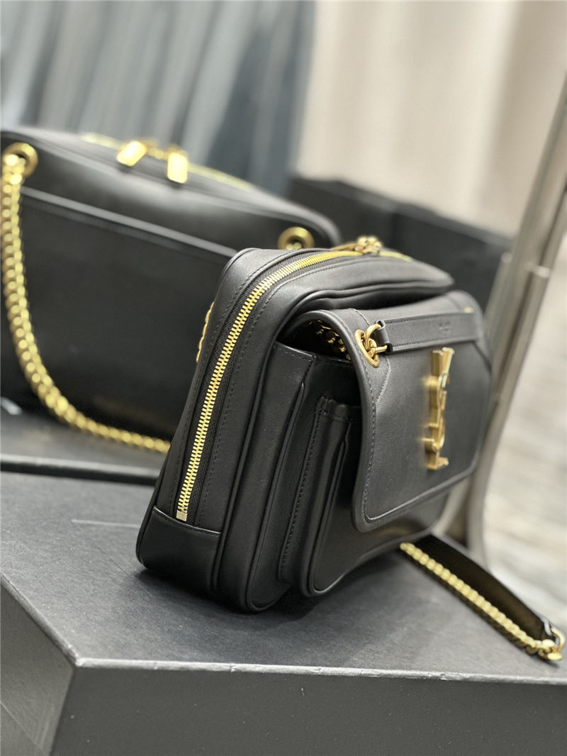 NIKI CAMERA BAG IN SMOOTH LEATHER Black High