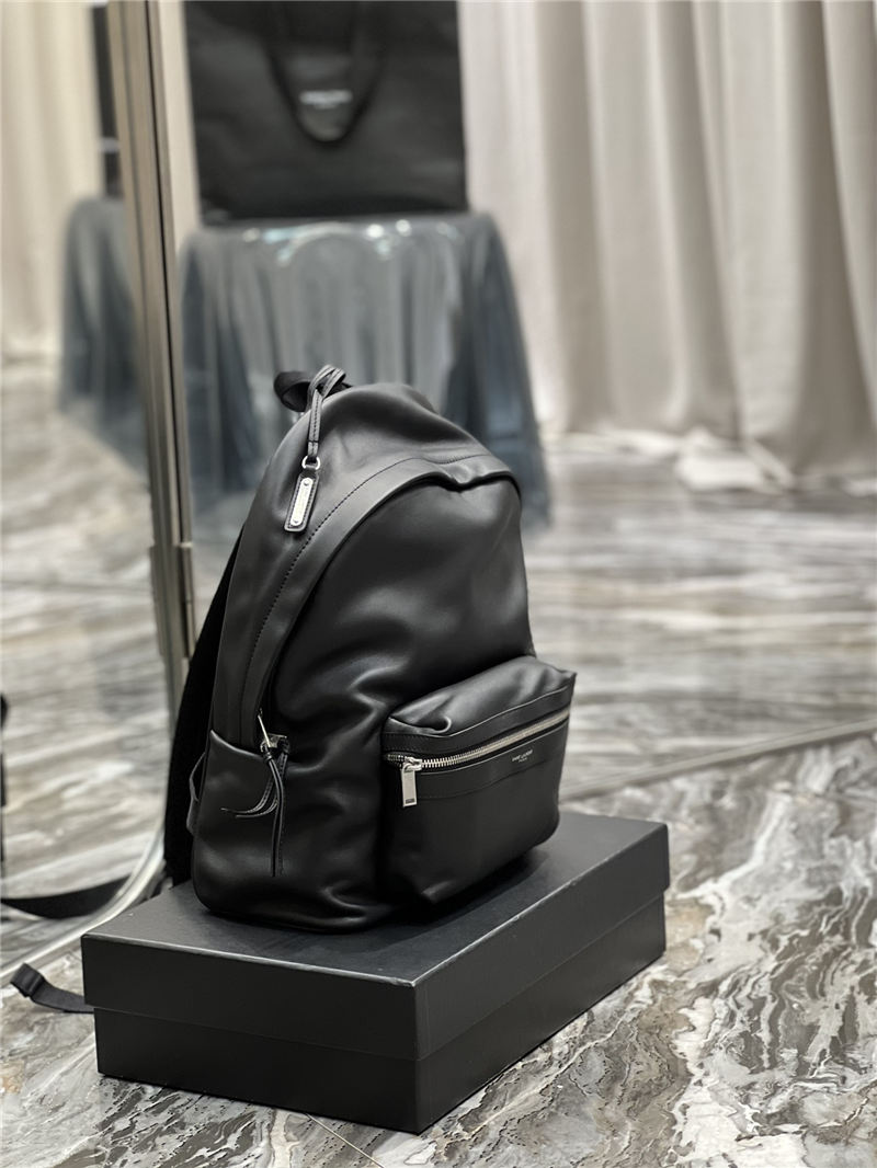 YSL CITY SMALL BACKPACK IN MATTE LEATHER High