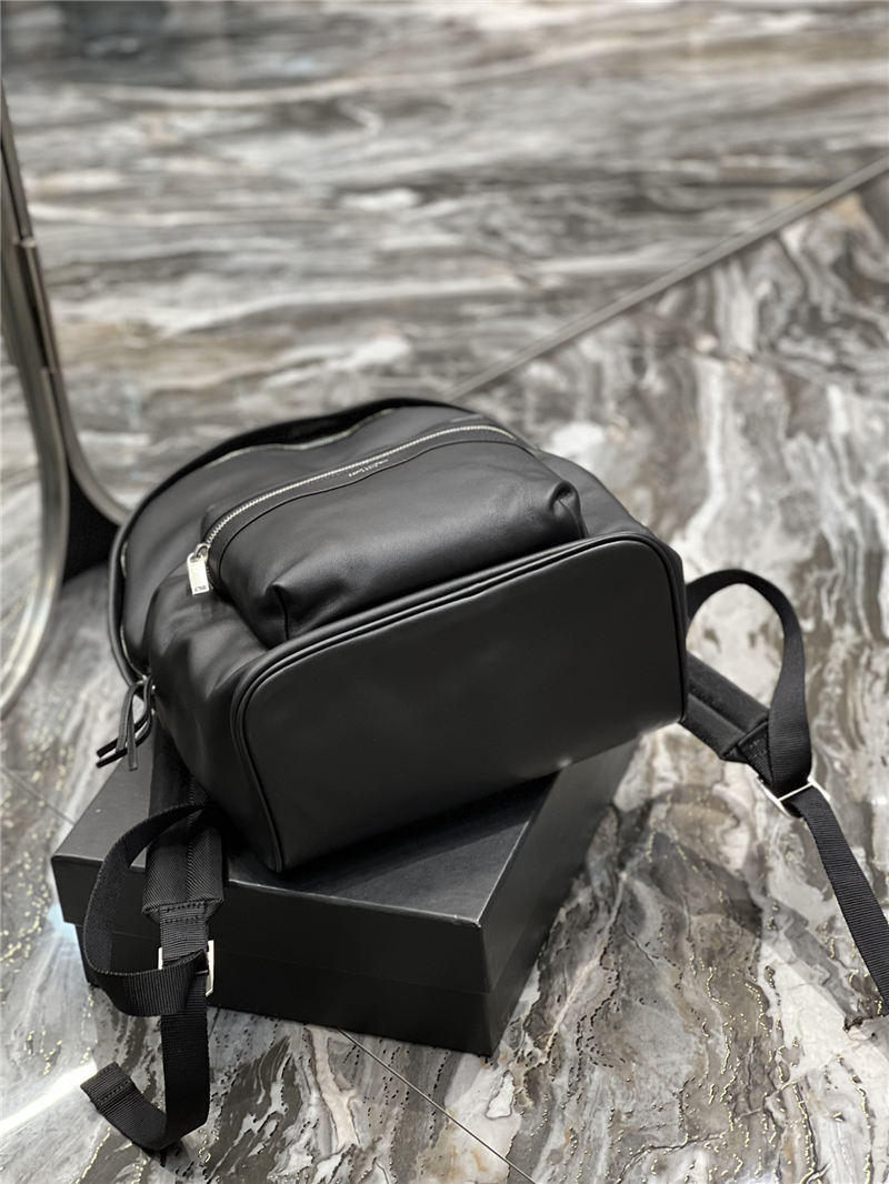 YSL CITY SMALL BACKPACK IN MATTE LEATHER High