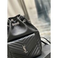 YSL JOE BACKPACK IN Lambskin Black-Silver High