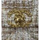 Large Chanel 19 Flap Bag Tweed Gold-Tone Beige High