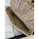 Large Chanel 19 Flap Bag Tweed Gold-Tone Beige High