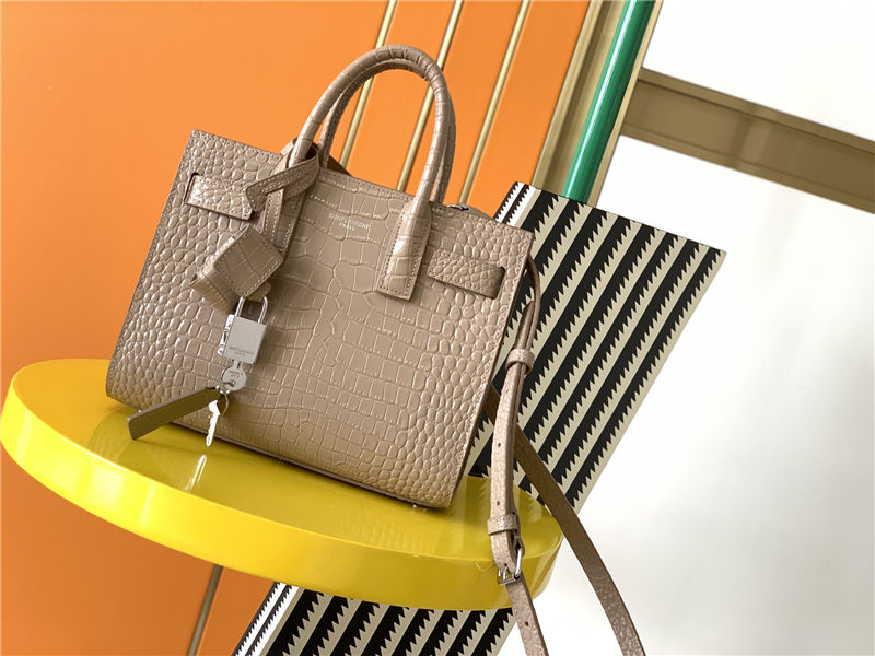 CLASSIC SAC DE JOUR NANO IN Crocodile Beige High