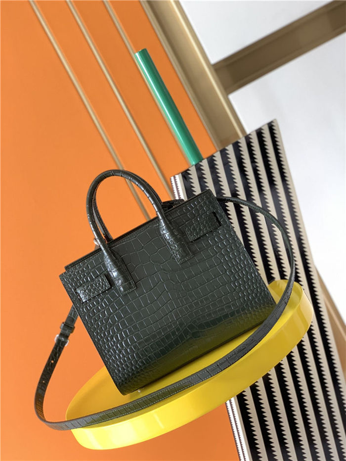 CLASSIC SAC DE JOUR NANO IN Crocodile Green High