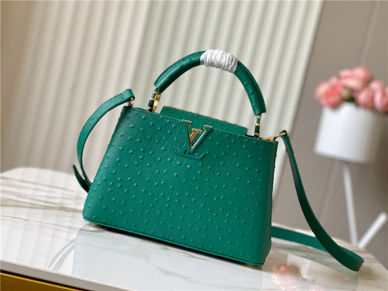 Louis Vuitton Capucines BB Ostrich leather M95393/M48865 Green High