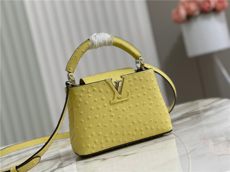 Louis Vuitton Capucines Mini Ostrich leather M95393/M48865 Lemon High