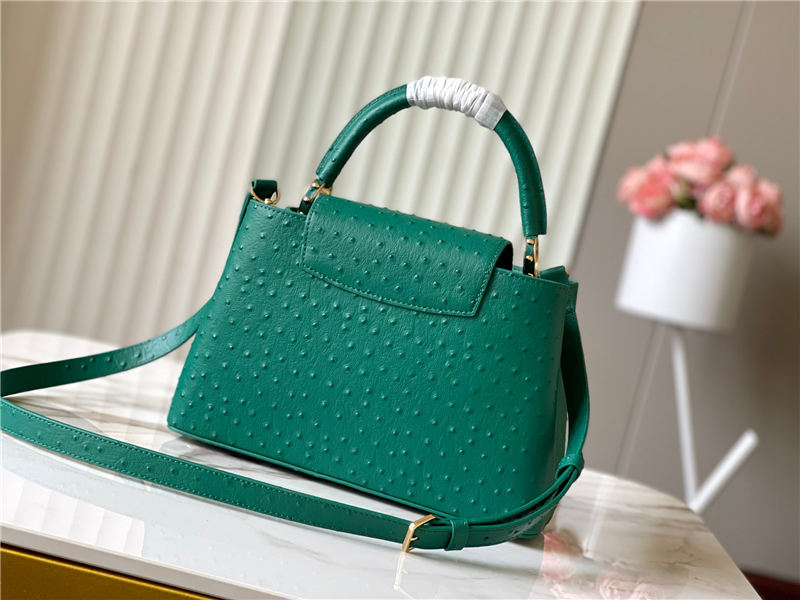 Louis Vuitton Capucines MM Ostrich leather M95393/M48865 Green High