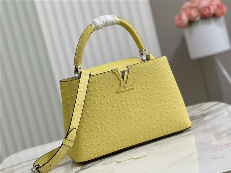 Louis Vuitton Capucines MM Ostrich leather M95393/M48865 Lemon High