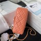 Supermini FLAP BAG Lambskin Gold-Metal AS1786 Orange A